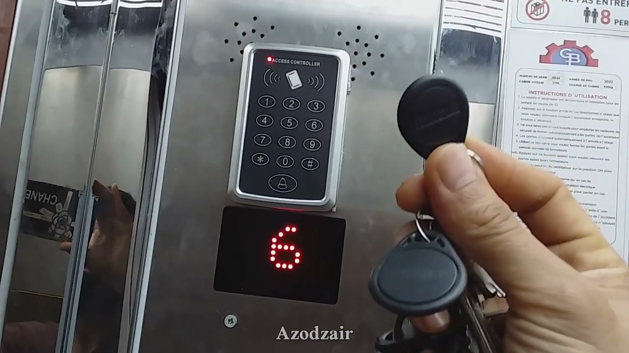 controle d'acces ascenseur puce digicode ascenseur AADL elevator access control