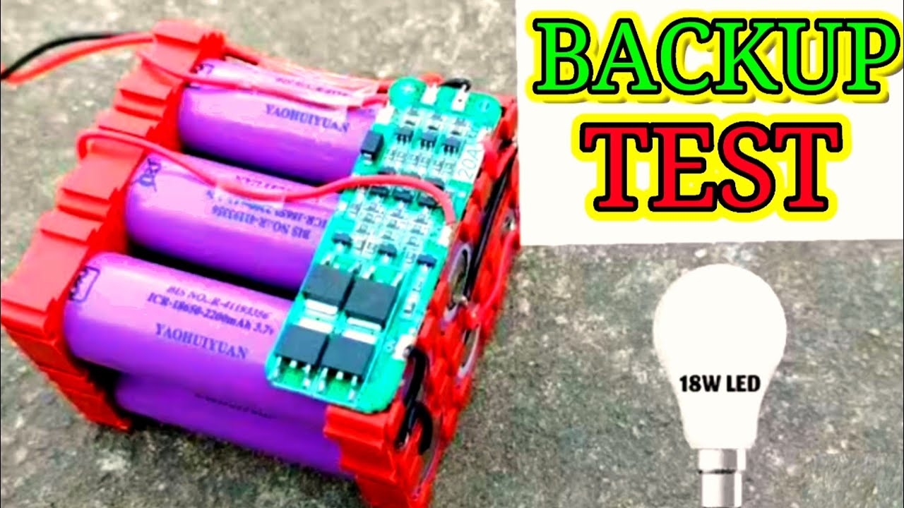 12V 4.4Ah Lithium Battery Backup Test 🔋 || Backup Time & Performance