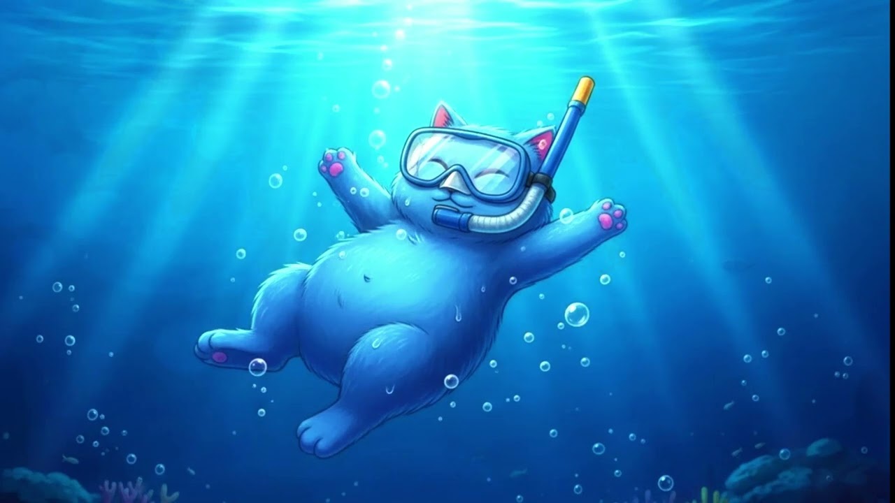 【癒しの水中ASMR】極上の深海シェルター。一瞬で不安やストレスから解き放つ優しいノイズ(1.5時間)