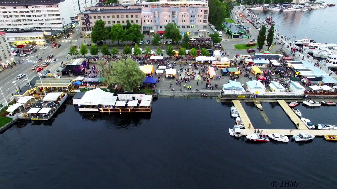 Savonlinna 4K Finland from air  - St. Olaf's Day