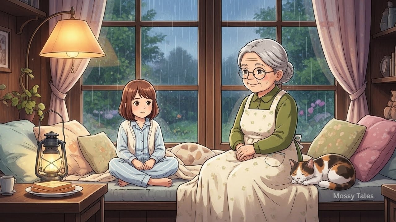 Rainy Days at Grandma’s House: Healing My Soul with Warm Toast and Tea | Ghibli-Style Video