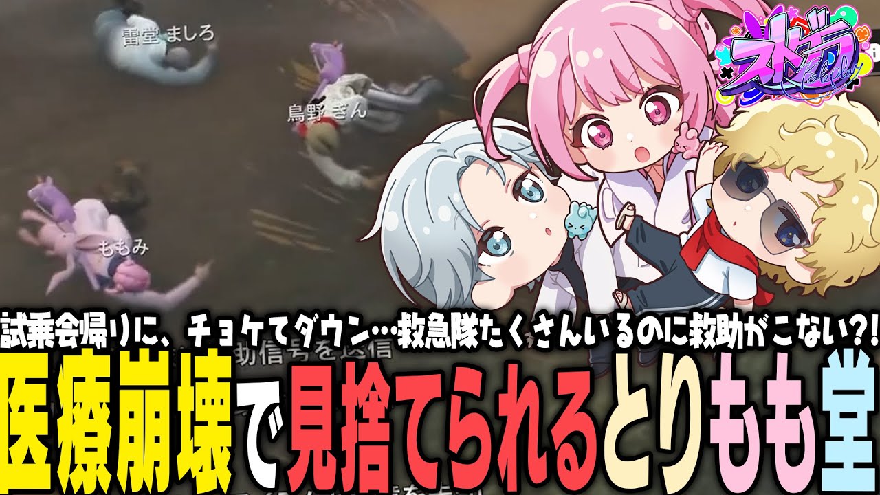 【ストグラ】チョケダウンしたら、救急隊に見捨てられるとりもも堂【 #小花衣ももみ / 切り抜き 】
