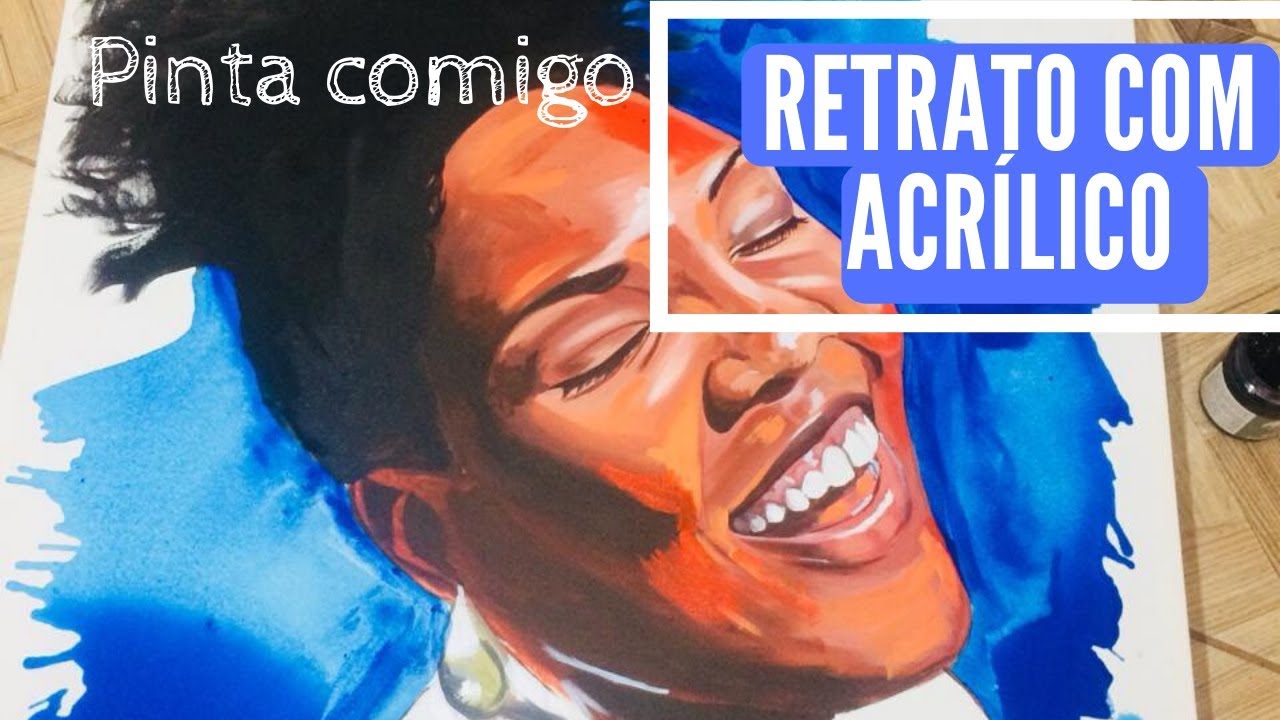 PINTE COMIGO - Retrato com acrílico \\ Paulo Chavonga