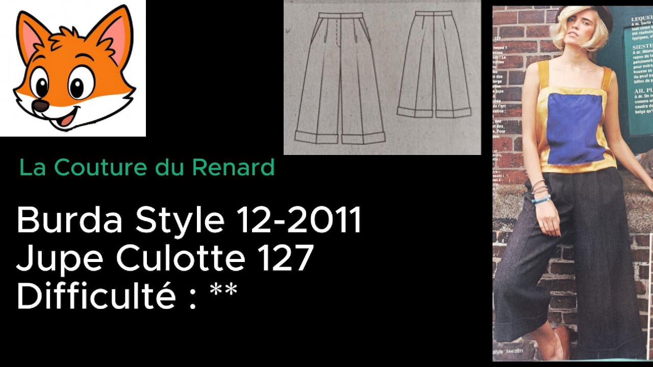 Tuto pas &agrave; pas #jupe   culotte 127  #burdastyle  12 2011 - #facile #d&eacute;butant