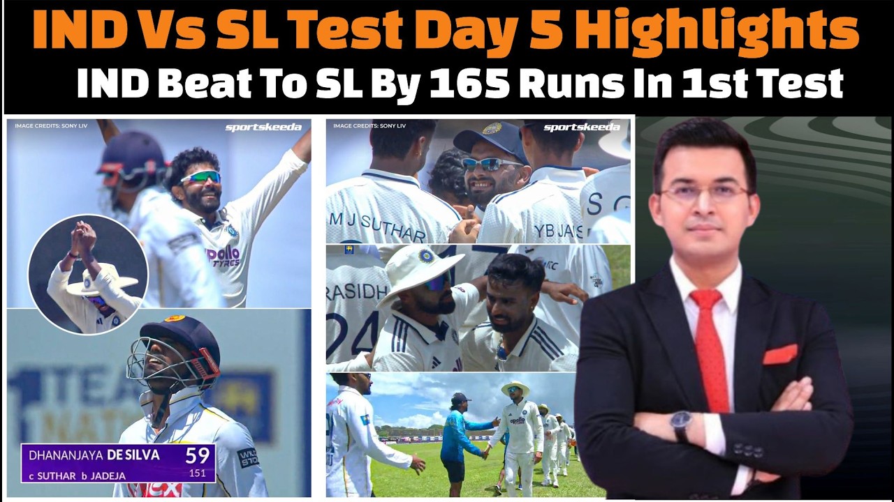 India vs Sri Lanka First Test Day 5 Complete Highlights 2026.