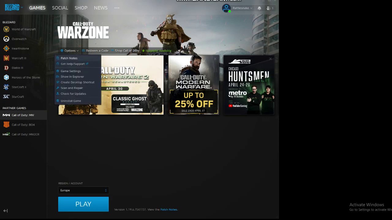 Call of Duty WARZONE fatal error, Dev error 6036 FIX