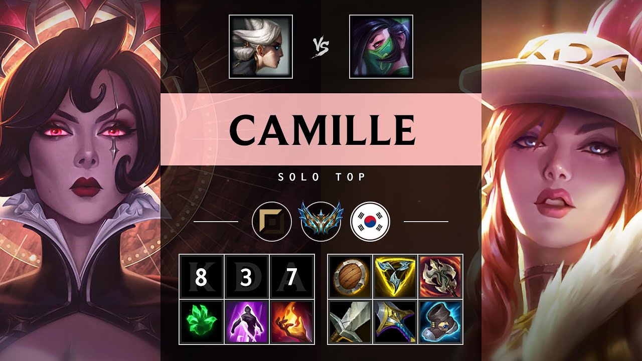 Camille Top vs Akali - KR Challenger Patch 25.14