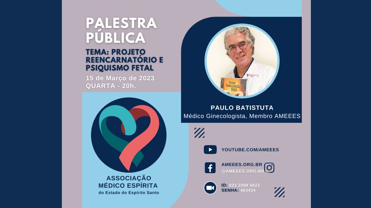 LIVE 20h | Projeto Reencarnatório e Psiquismo Fetal | Paulo Batistuta Novaes (ES) | 15/MAR/2023