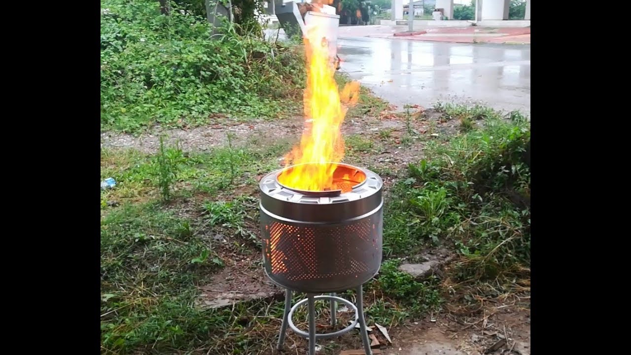 Çamaşır makinası kazanı ile Barbekü mangal bahçe sobası yapımı