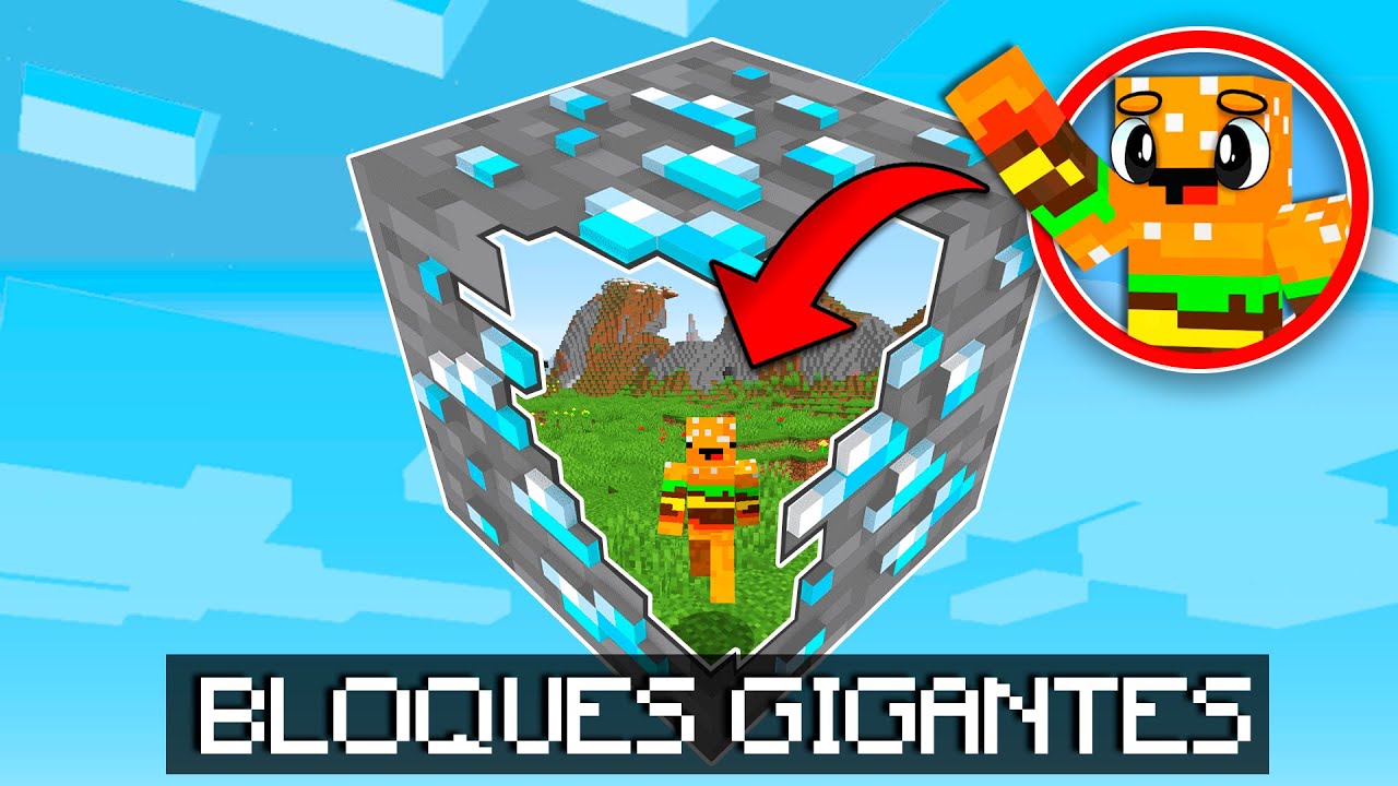 ATRAPADO en BLOQUES GIGANTES en MINECRAFT 😲