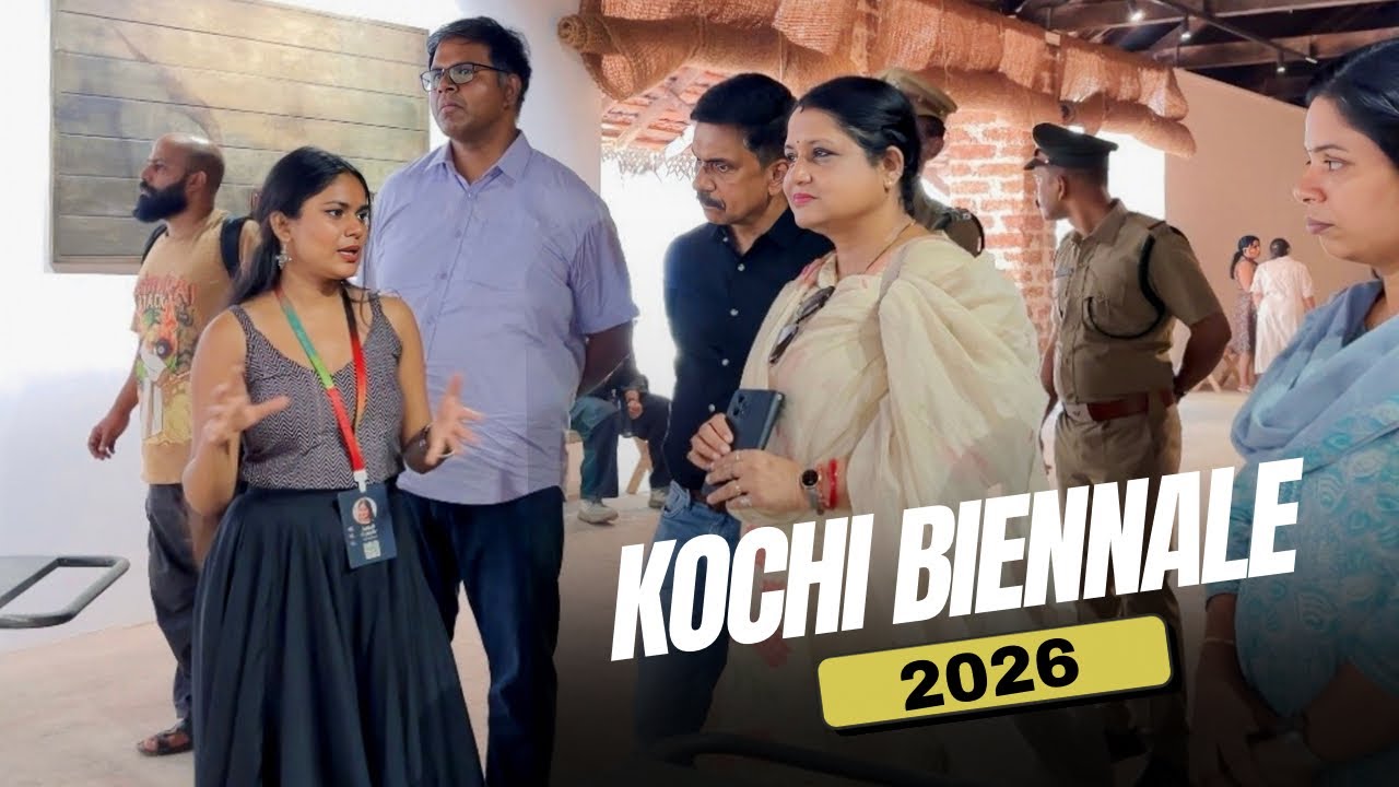 A day in my life as an Art Mediator Aspin wall tour for guest! in kochi biennale2026 🔥#kochibiennale