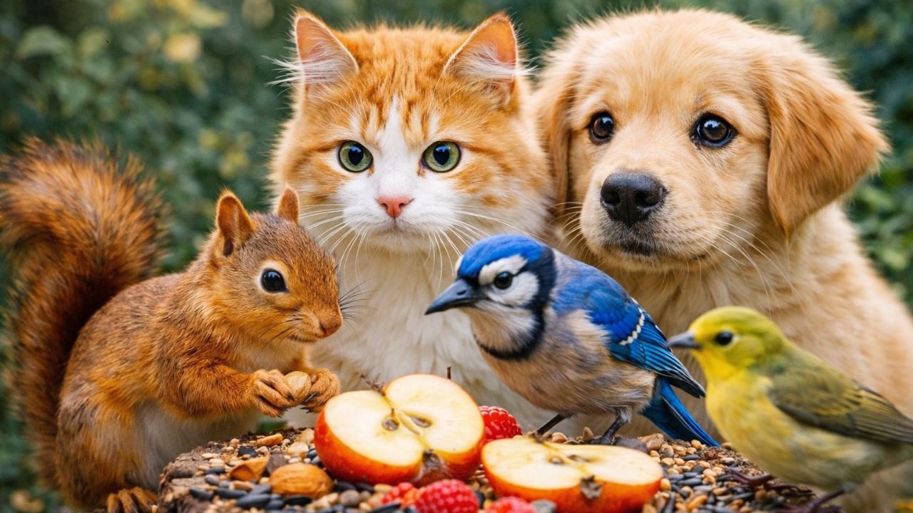 CAT & DOG TV 4K | Birds & Fruit Feast in the Garden 🌿🐦 (Relaxing for Pets)