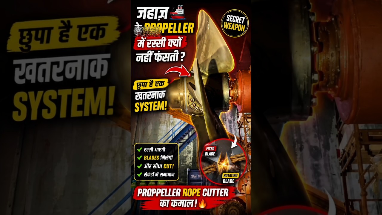 जहाज़ के Propeller में रस्सी फँसे तो क्या होता है? 😱 असली सिस्टम देखकर दंग रह जाओगे 🚢🔥