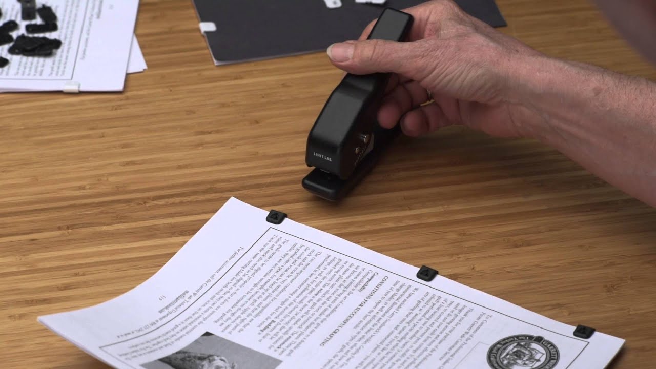 Secure Paper Fastener (silent video)