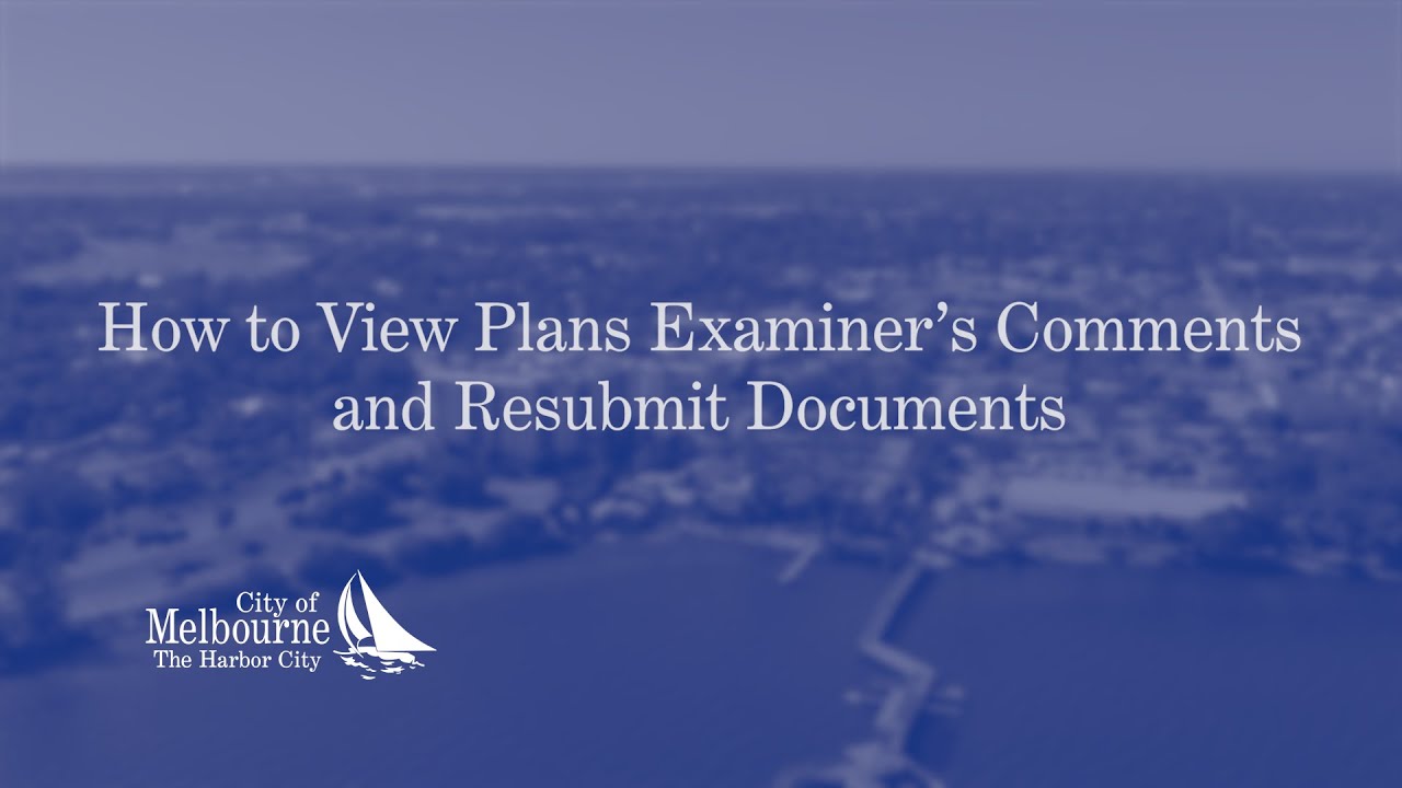 How to View Plans Examiners and Resubmit Documents