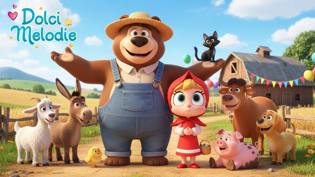 Nella Vecchia Fattoria - Canzoni per Bambini di Dolci Melodie con Cappuccetto e Orso