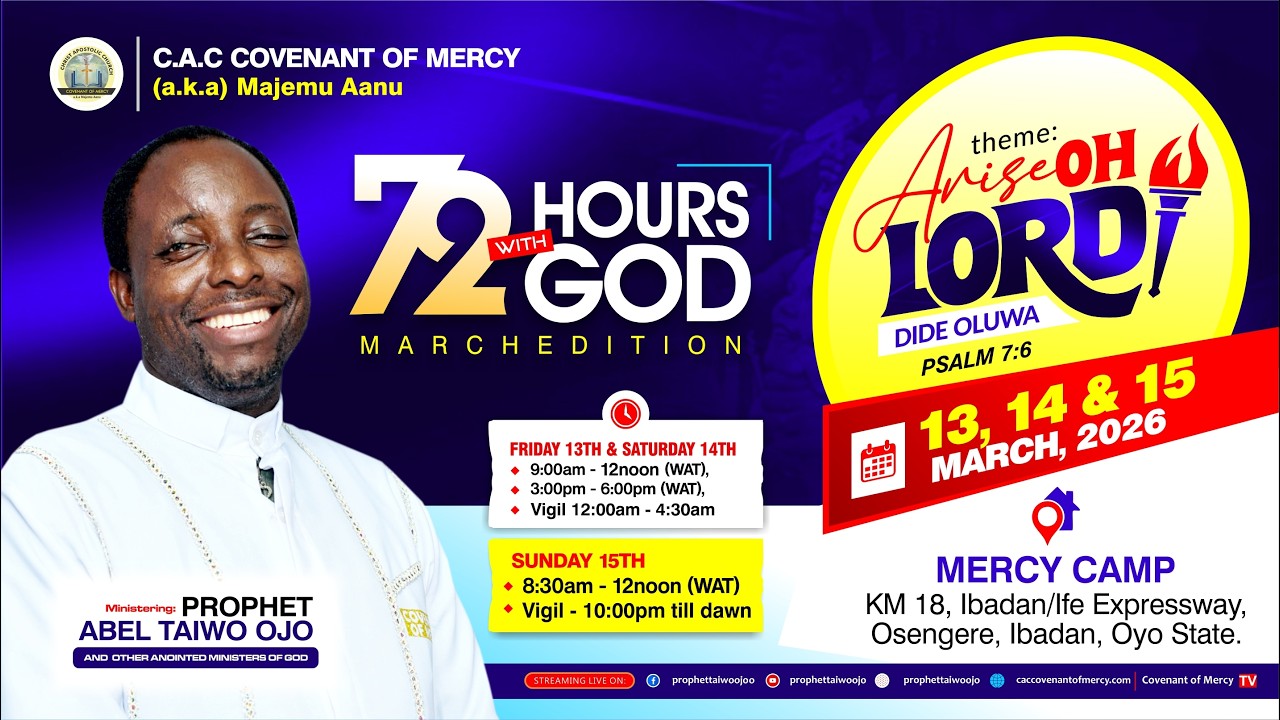 72 HOURS WITH GOD - MARCH'26 EDITION // GRANDFINALE  // 15-03-2026