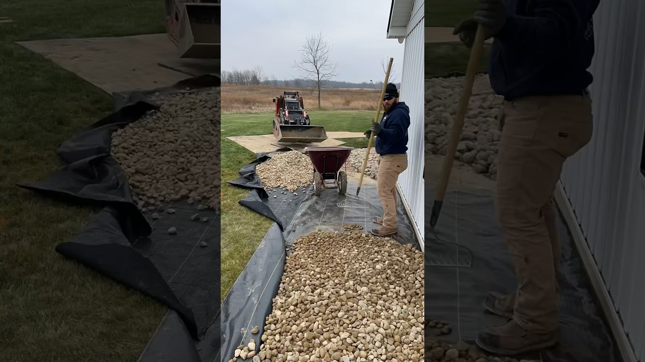 Landscape rock installation #landscaping #diy #howto #home #music #construction #easymoney #stone