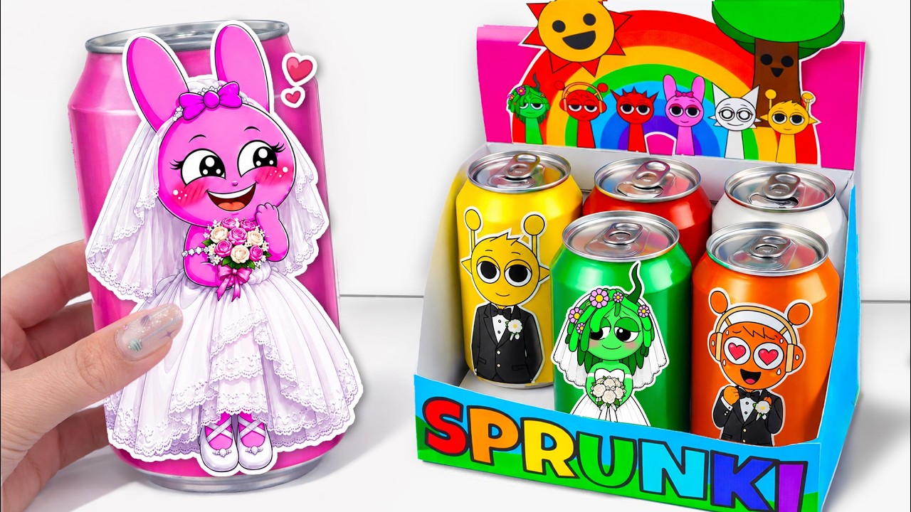 Paper DIY💖SPRUNKI In the Toilet Zone + PINKI Bride Glow Up 🚽How To Make SPRUNKI Paper Blind Bag Tana
