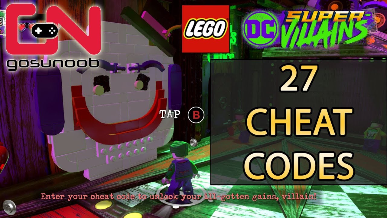 Lego DC Super-Villains Cheat Codes - Unlock All 27 Characters & Showcase