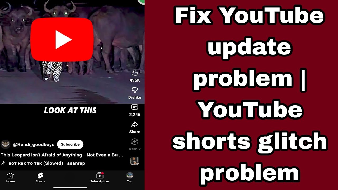 Fix YouTube update problem | YouTube shorts glitch problem | comment option not showing YouTube