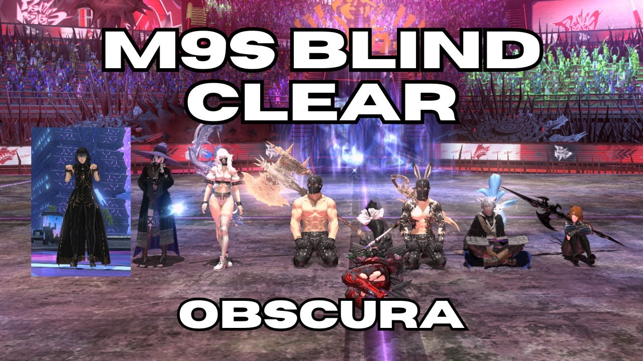 FFXIV - M9S Blind Clear - White Mage POV | Day 1 | Rank 20 | Obscura