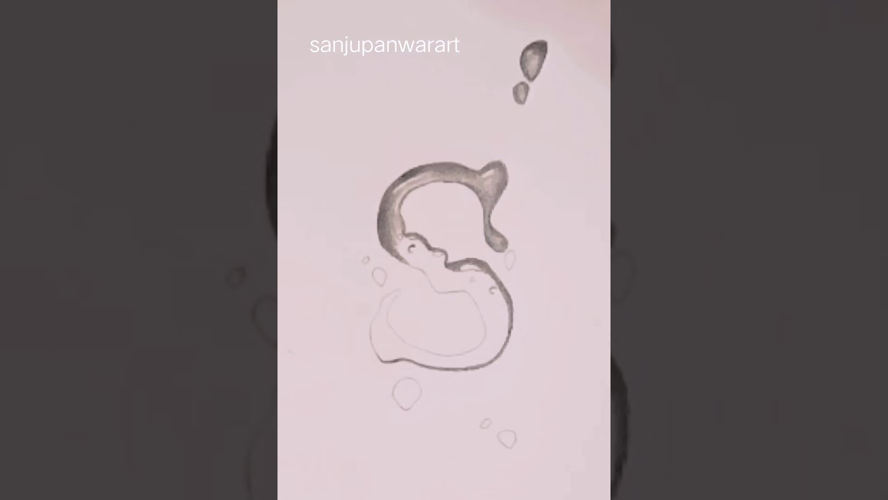 how to draw 3d letter s - drawing with pencil - awesome trick art || Sanjupanwarart