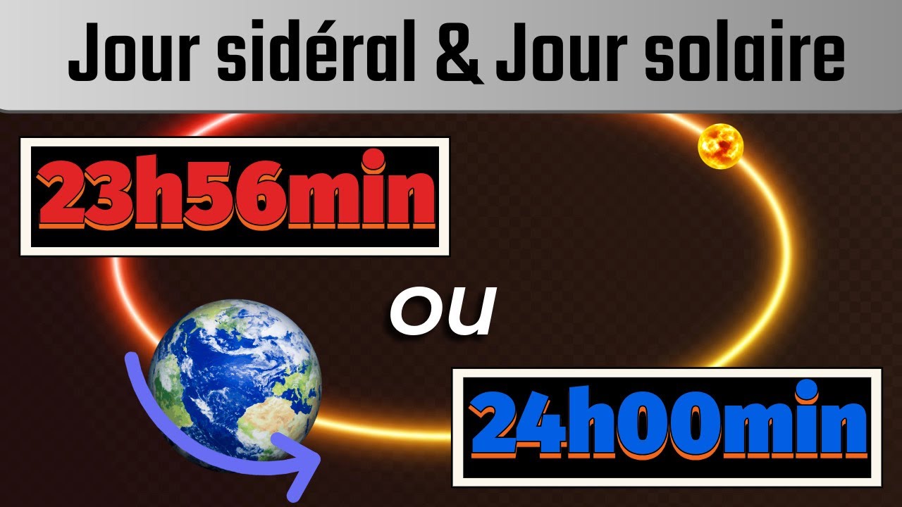 🌍 Jour sid&eacute;ral et jour solaire : quelle diff&eacute;rence ?⏱️La r&eacute;ponse en 2 min chrono ! 🔭