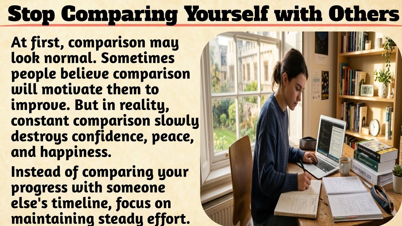 Stop Comparing Yourself With Others | learn English |Improve your English Fluency #englishvocabulary