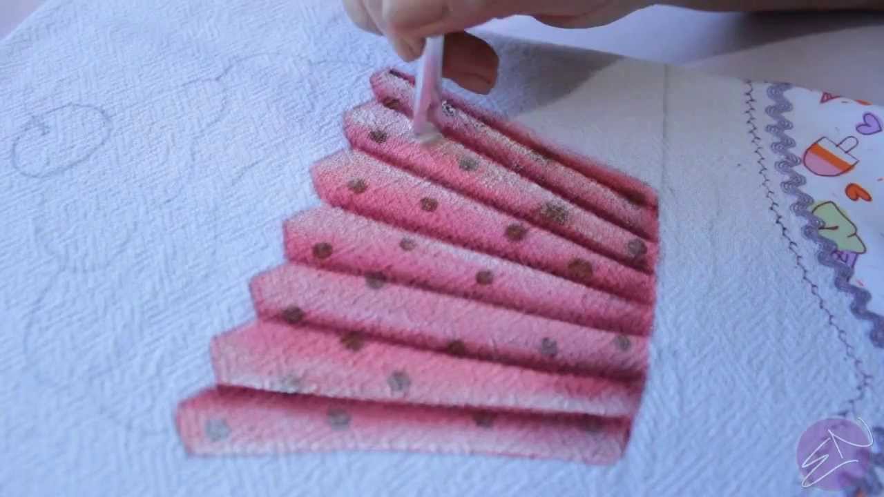 Pintura em tecido Eliane Nascimento: Sombra e luz da forminha de cupcake