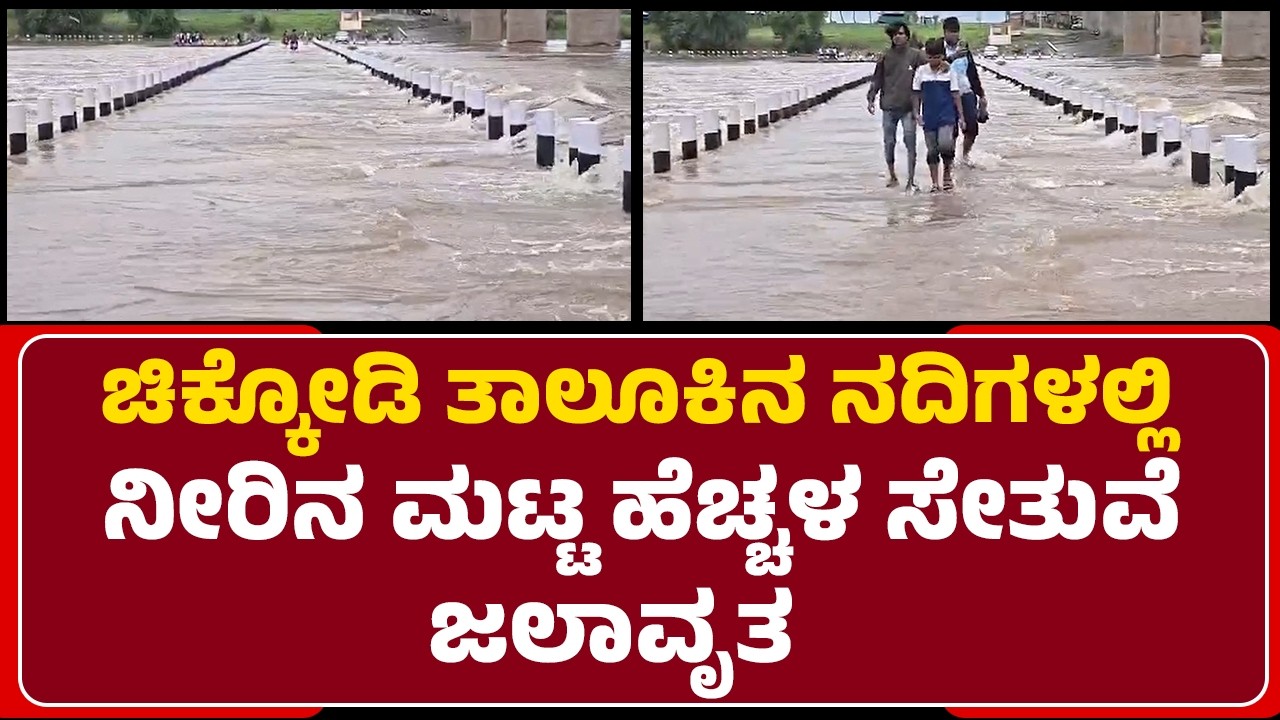 Chikkodi : ಯಡೂರ ಶ್ರೀ ವೀರಭದ್ರೇಶ್ವರ ದೇಗಲಕ್ಕೆ ತೆರಳಲು ಪರದಾಟ | Heavy Rain Fall | @newsfirstbelagavi