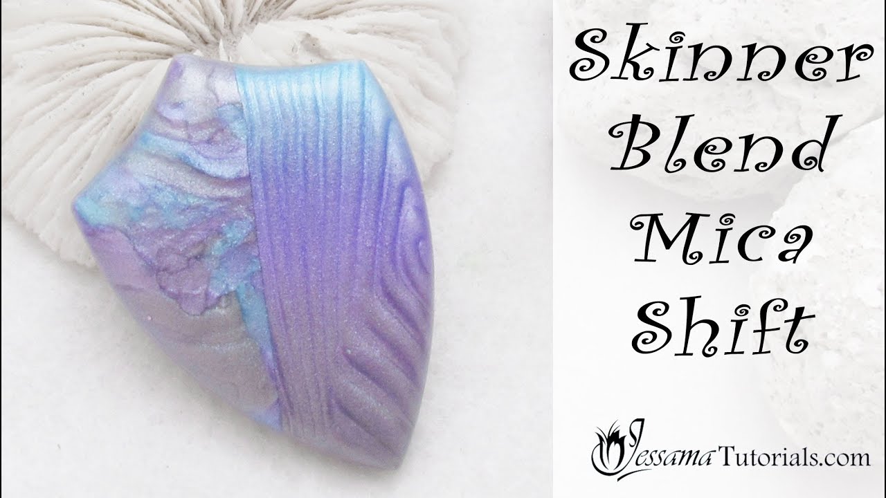 Техника работы с полимерной глиной и металлической глиной: Skinner Blend Mica Shift Tutorial