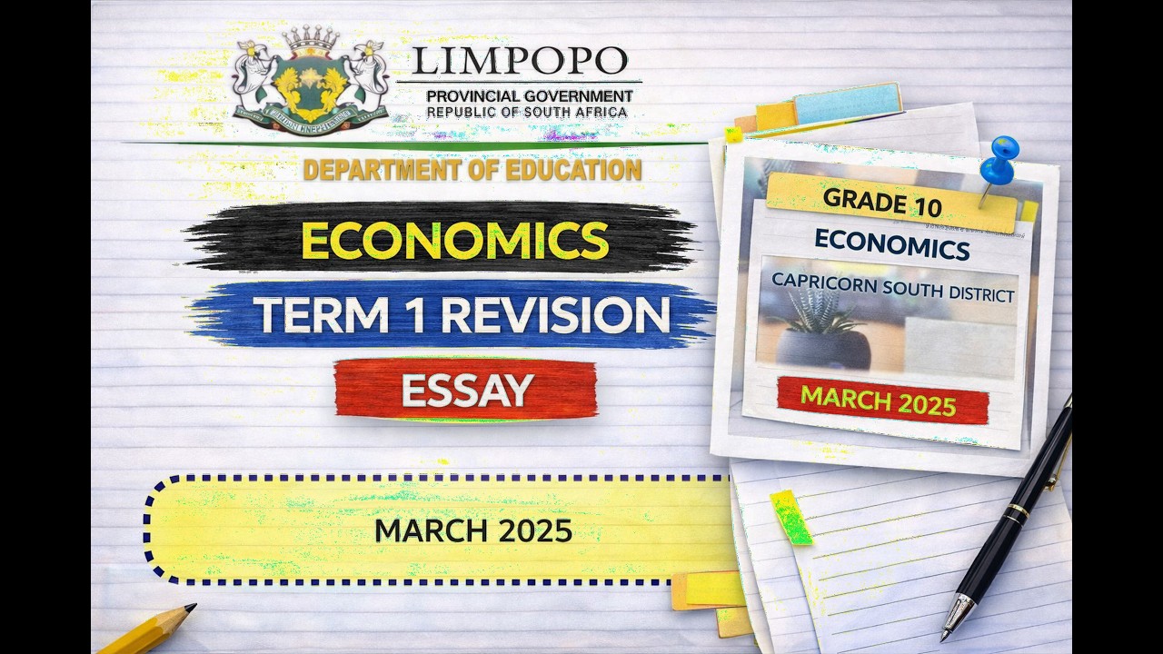 Economics Grade 10 ESSAY Term 1 Revision - March 2025 @mathszoneafricanmotives