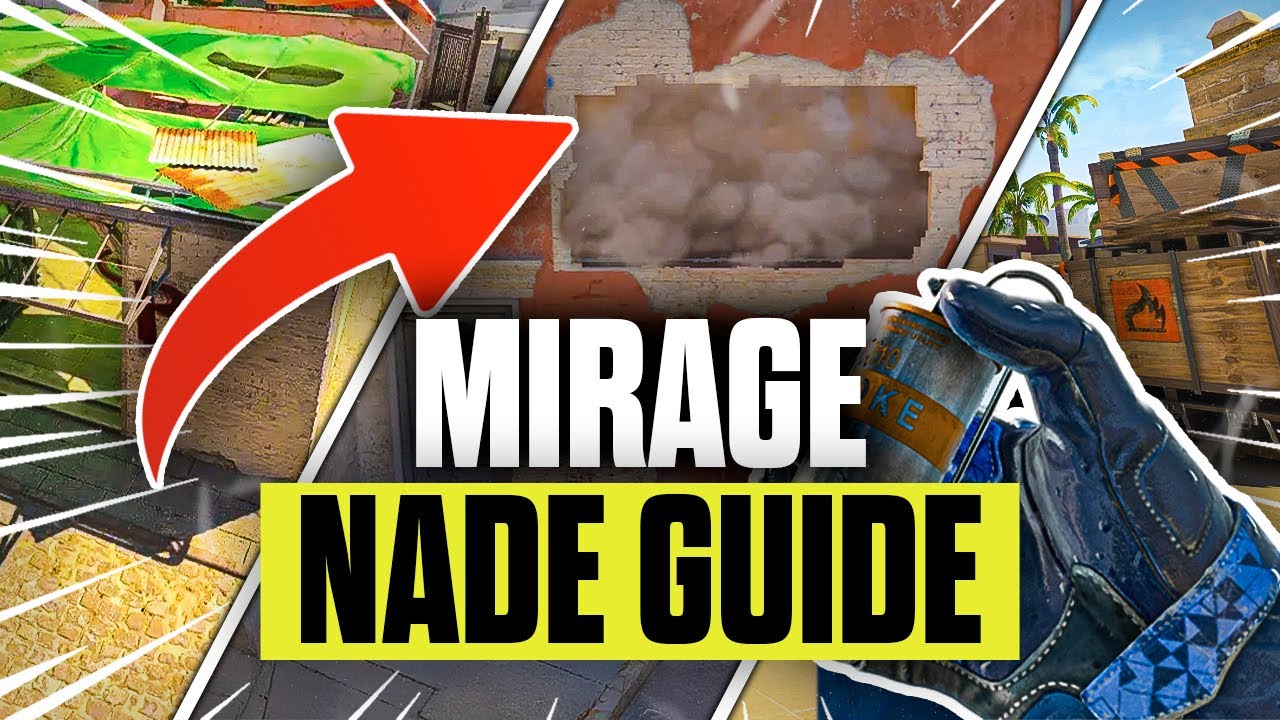 CS2 MIRAGE NADE GUIDE - ALL ESSENTIAL SMOKES, MOLLYS, FLASHES AND GRENADES!