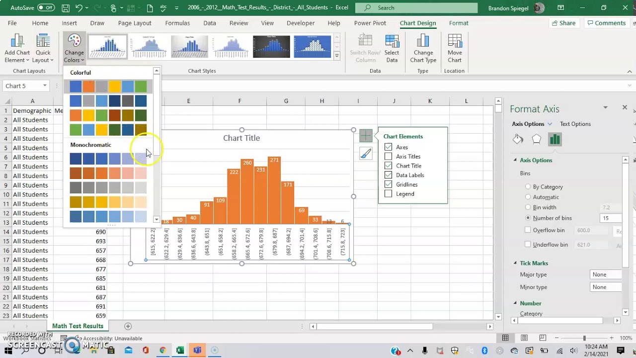 How to make a Histogram in Excel and Change The Bin Size! #Distribution #Tutorial #Excel #Microsoft