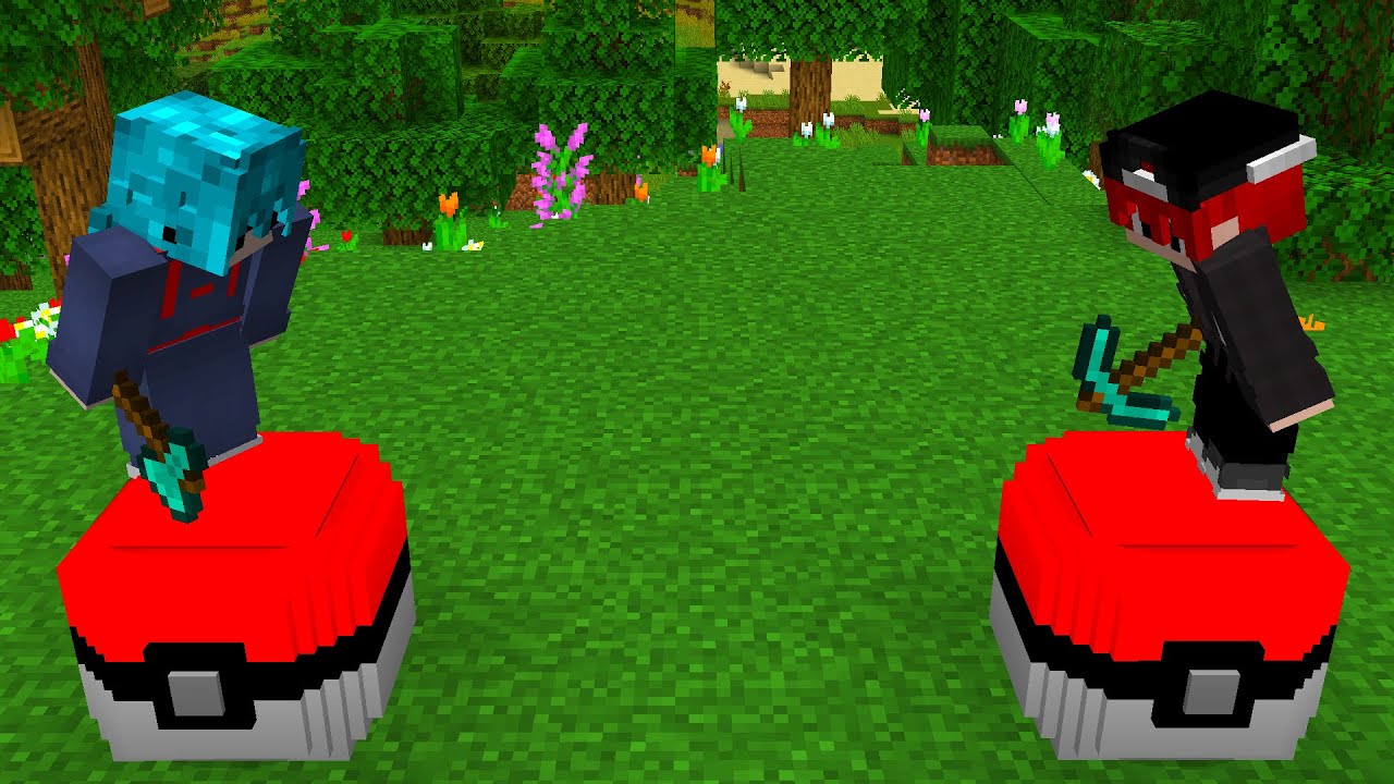 DESAFIO 1V1 LUCKY BLOCK PIXELMON NO MINECRAFT