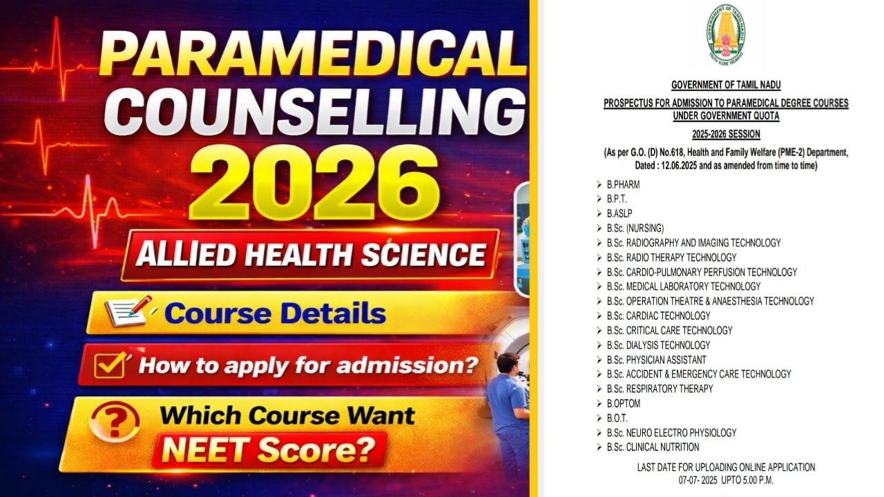 Paramedical Counselling 2026| Full Course List |Admission Process|How to Apply?Allied Health Science