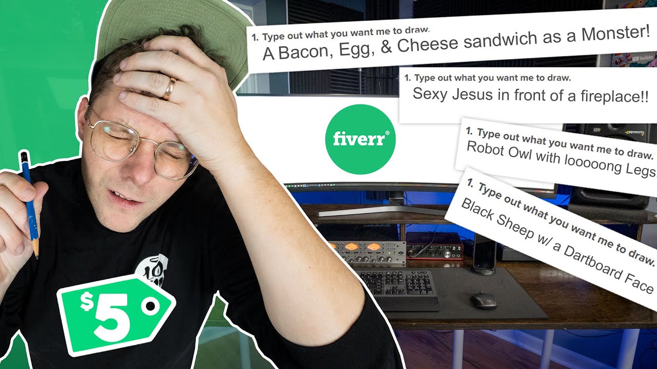 I Make a FIVERR & Draw ANYTHING People Want for $5! - Part 4