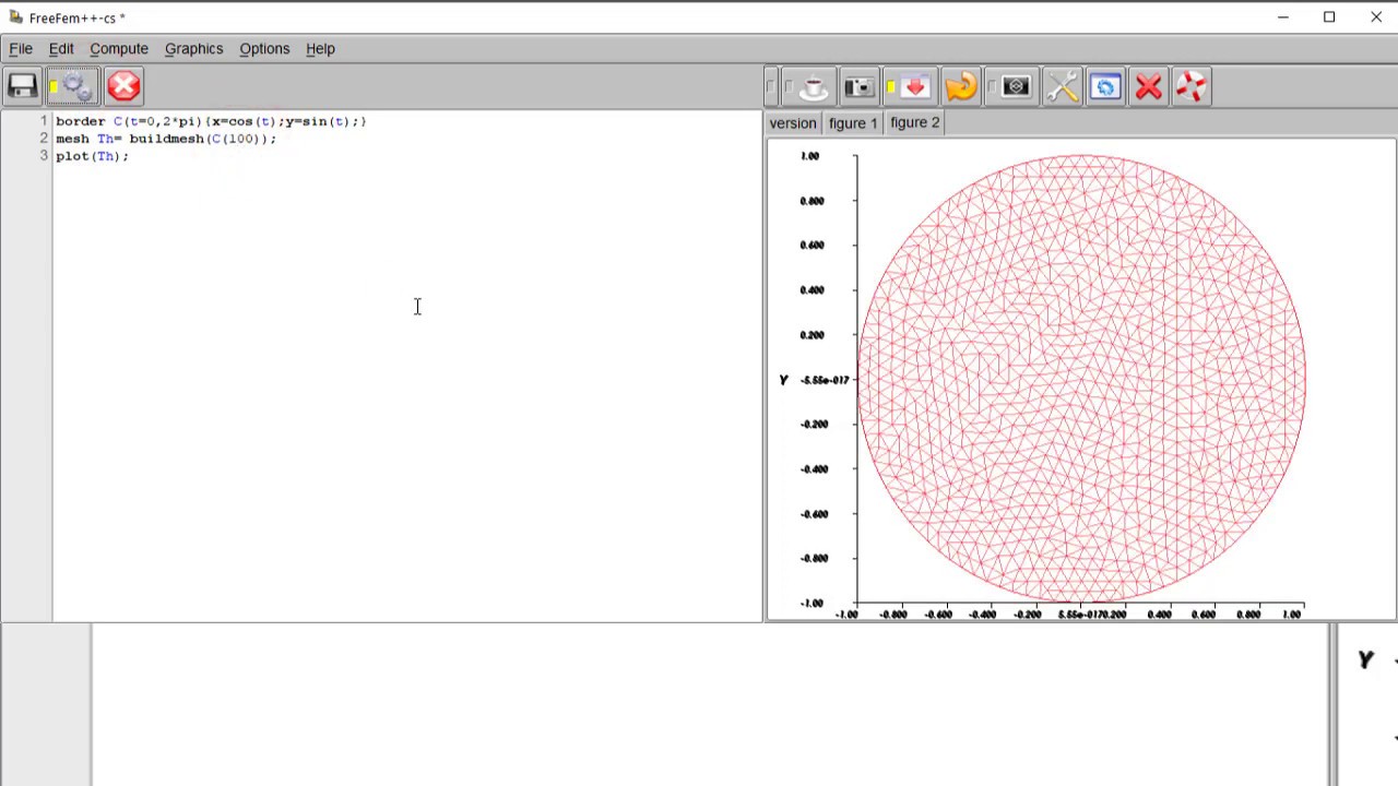 Geometry of circle and square by Freefem++ | Meshing of circle and square by Freefem++