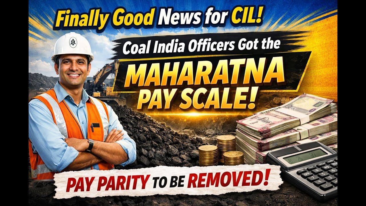 ХОРОШИЕ НОВОСТИ: РУКОВОДИТЕЛИ CIL COAL INDIA ПОЛУЧАТ ЗАРАБОТНУЮ ПЛАТУ ПО ШКАЛЕ MAHARATNA, БЕЗ РАВ...
