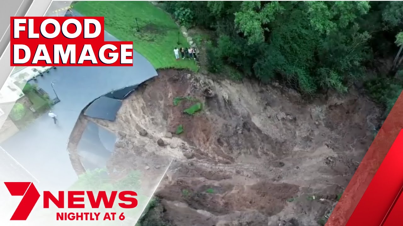 Surveying the flood damage in Sydney, delivery driver dies in Greendale | 7NEWS