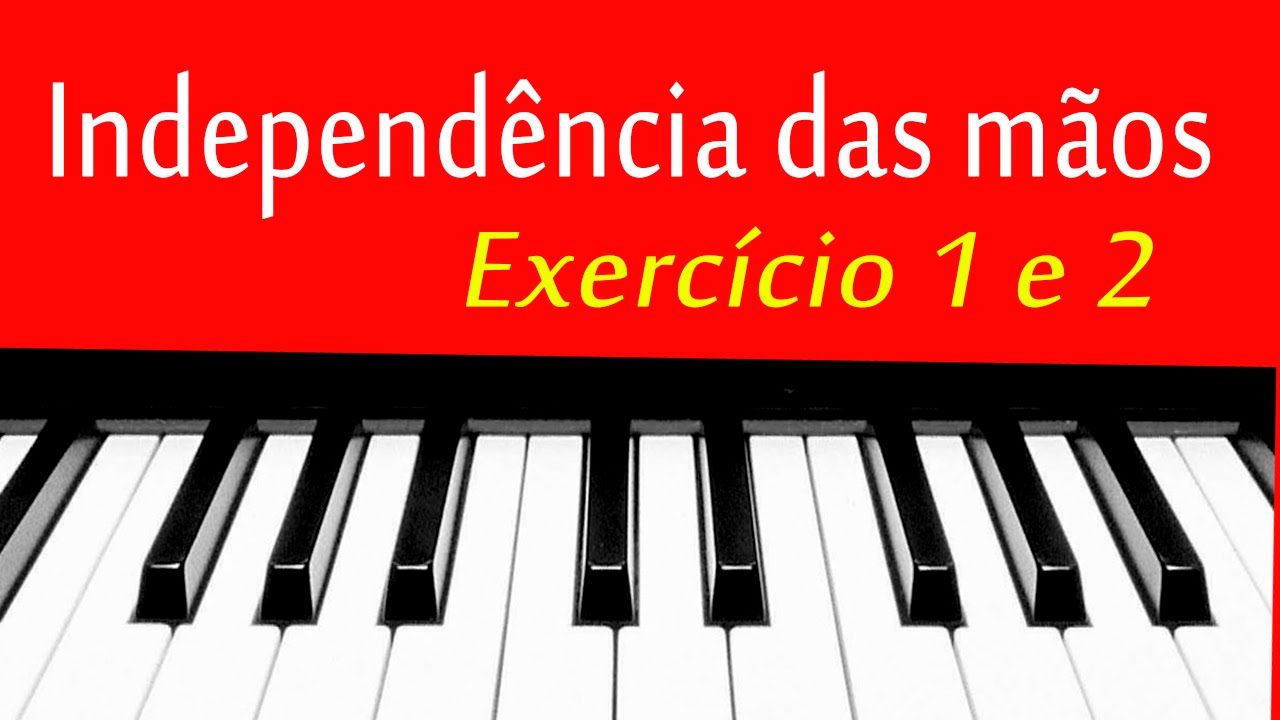 Independência das mãos - exercícios piano e teclado 1 e 2