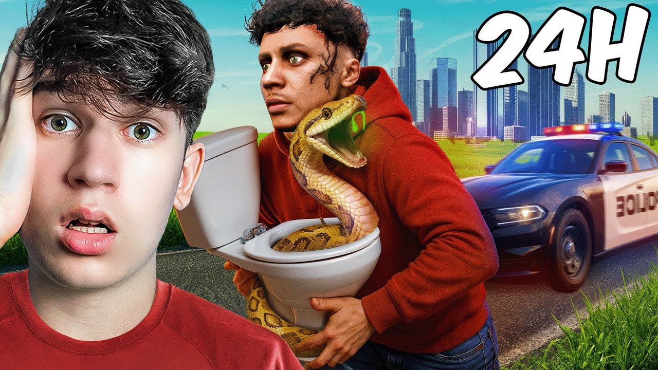 Zostałem NAJGORSZYM OBYWATELEM na 24h w GTA V😲