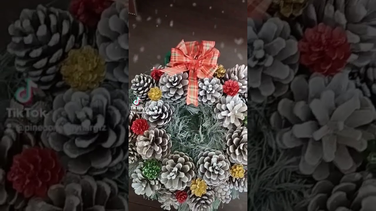 Handmade by Nargiz 🇦🇿 #pinecone #craft #eco #gift #wreath