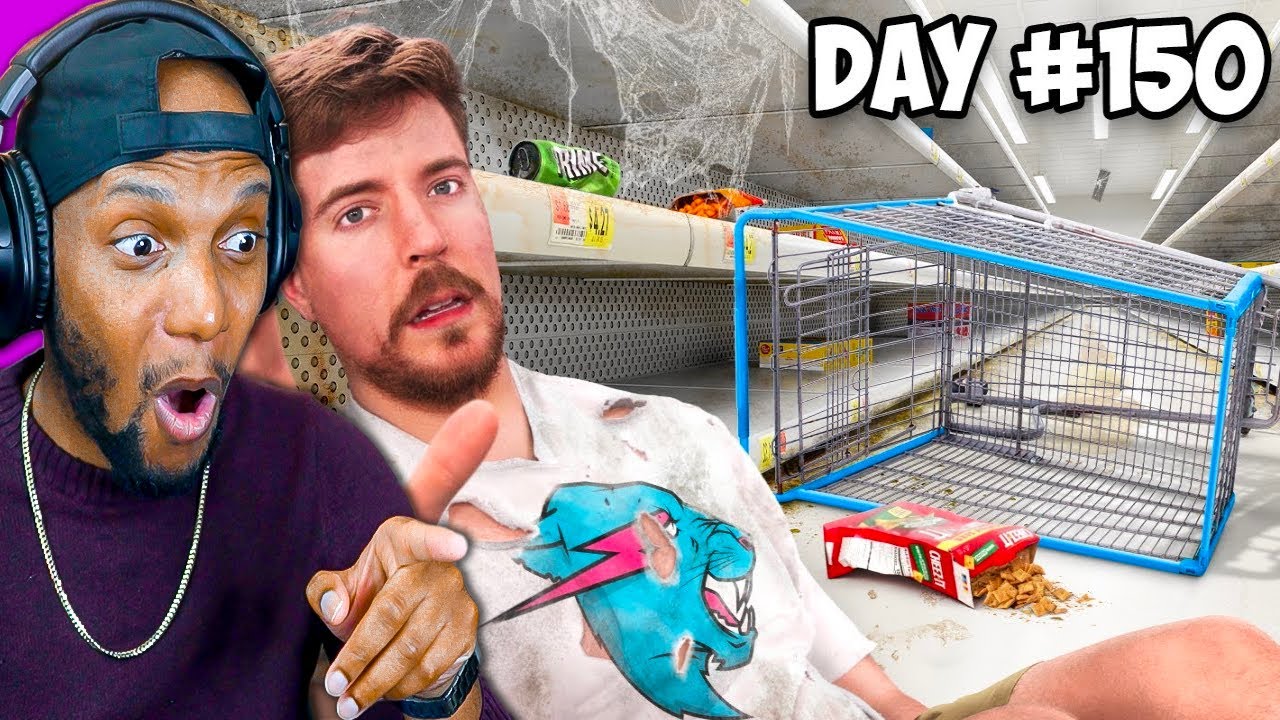 MrBeast - $10,000 Every Day You Survive In A Grocery Store Reaction