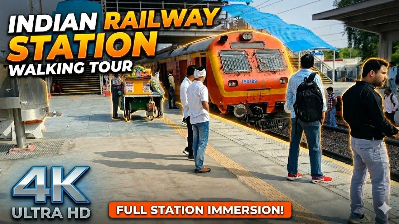 Indian Railway Station Walking Tour 4K | Inside Jind Railway Station 🇮🇳