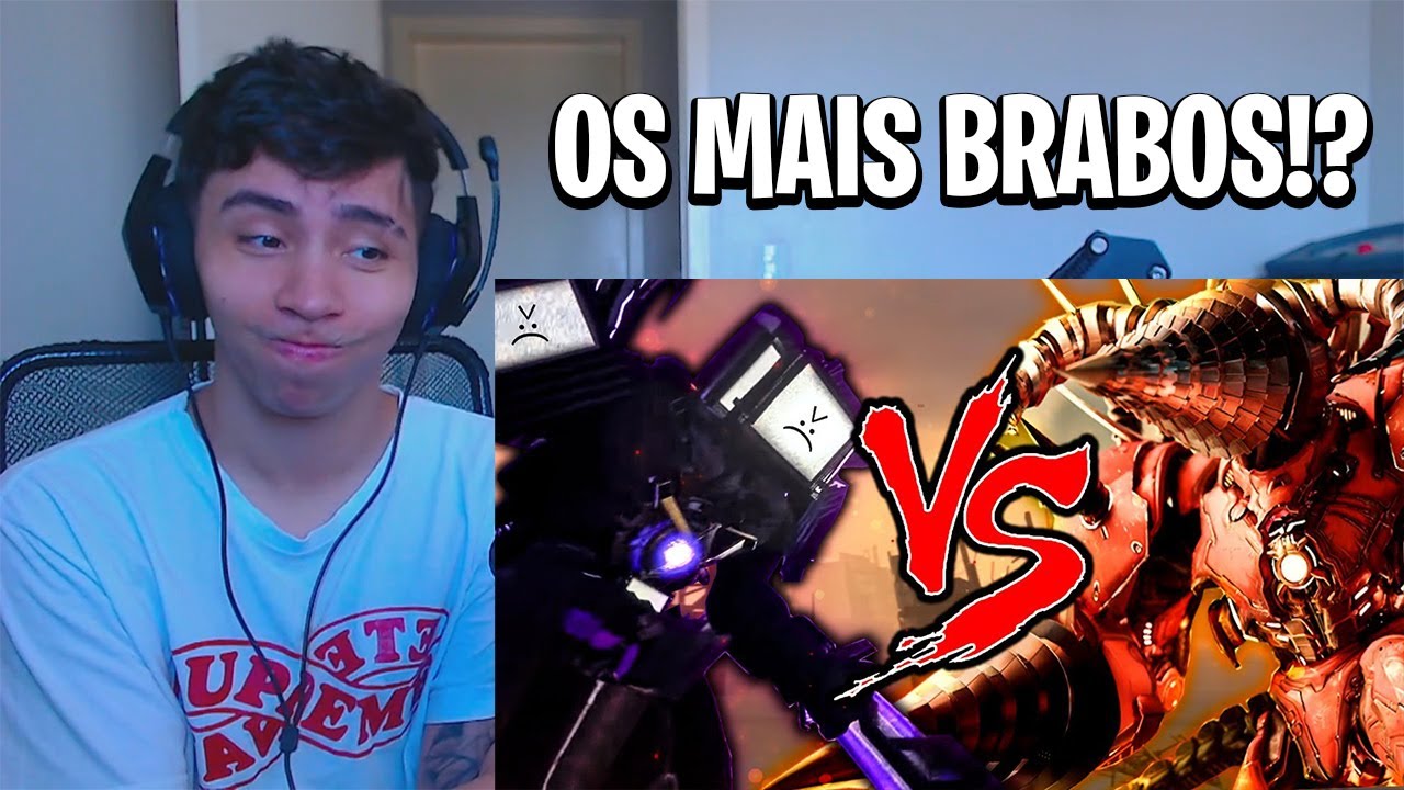 REACT Upgraded Titan TV Man Vs Upgraded Titan Drillman (Skibidi Toilet) - Batalha de Rap