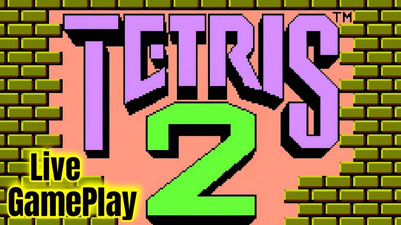 playing Tetris 2 on nes in 1993 on gameplay live 🔴