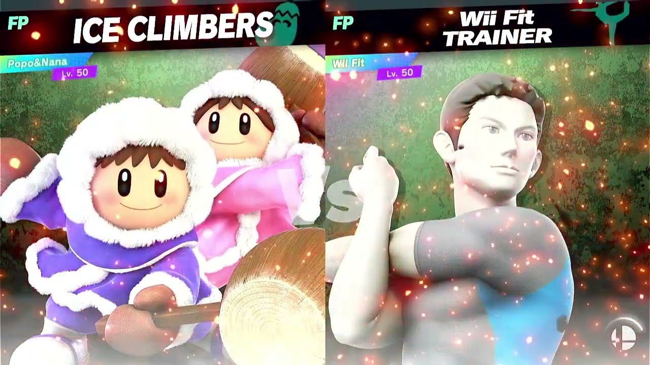 Super Smash Bros Ultimate Amiibo Fights Ice Climbers vs the World EX vs Wii Fit