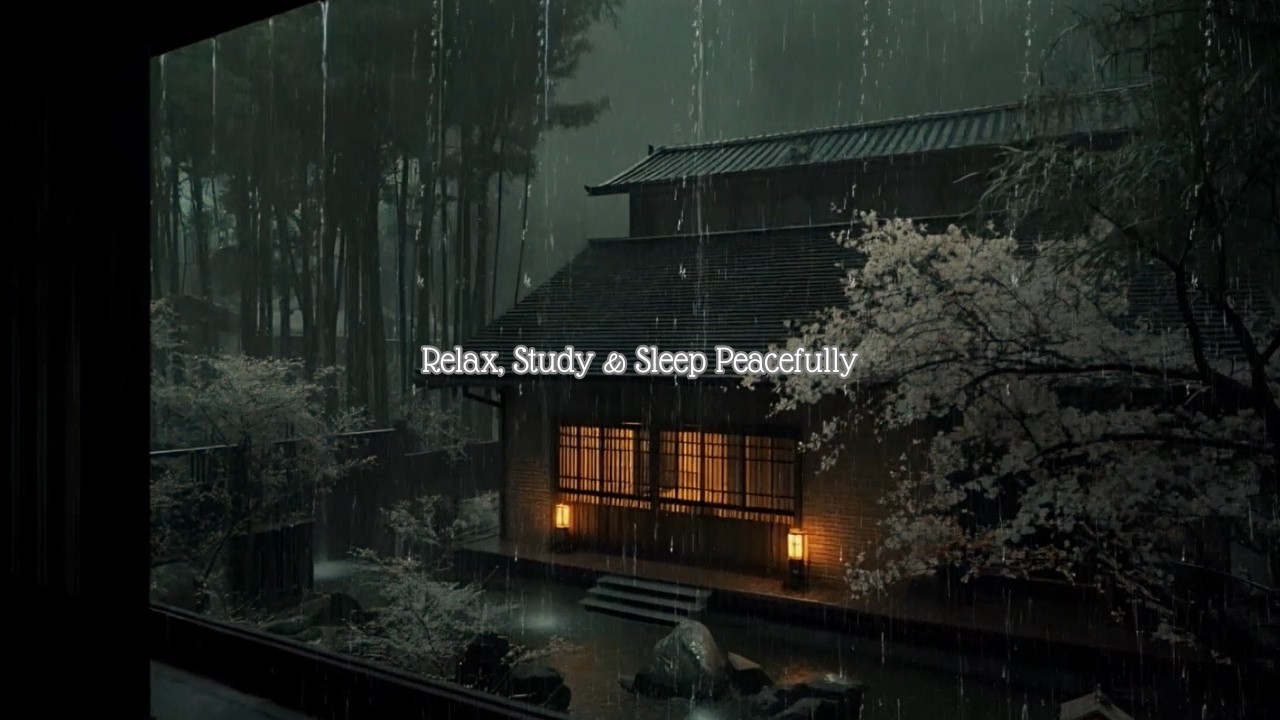 Steady Rain and Thunder Sounds for Deep Sleep | Relaxing Rainstorm for Studying